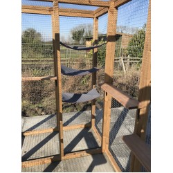 Free Standing  6x4 Cat Run – Freestanding Frame with Optional Shelves & Roof 😻🐾🐈