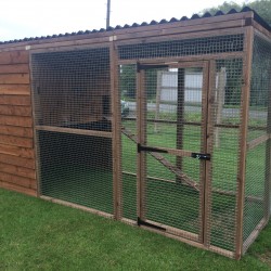 Cat Run with Raised Sleeping Box 6ft x 12ft 