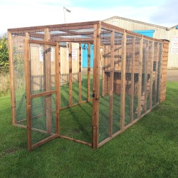 Cat Run With Raised Sleeping Box 6FT x 12FT