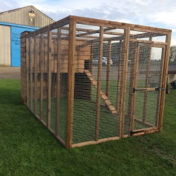 Cat Run With Raised Sleeping Box 6FT x 12FT
