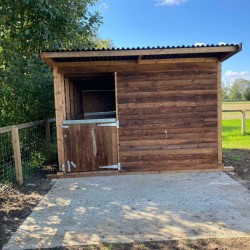 12ft x 12ft Animal  Horse Field Shelter / Stable - Options of Skids, Overhang, Kickboards, Doors & More