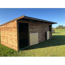 24ft x 12ft Animal Horse Field Shelter / Stable - Options of Skids, Overhang, Kickboards, Doors & More