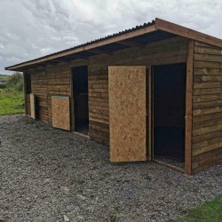 36ft x 12ft Animal Horse Field Shelter / Stable - Options of Skids, Overhang, Kickboards, Doors & More