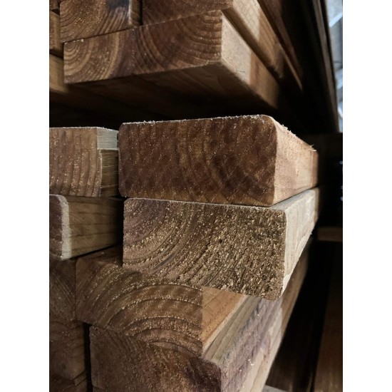 4 x 2 Wood (47 x 99mm) Pack of 4 C16 Eased Edge Tanalised Treated Timber 2.4m 